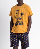 Pyjama T-Shirt & Short moutarde
